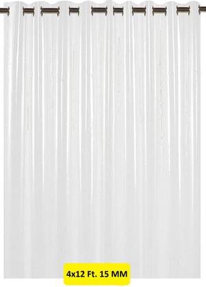 Abhsant 360 cm (12 ft) PVC Transparent Long Door Curtain Single Curtain
