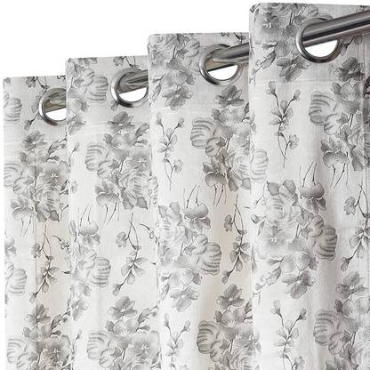 Kraftiq Homes 214 cm (7 ft) Door Velvet Room Darkening Curtain Single Curtain