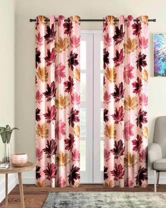 Fashion Mx 153 cm (5 ft) Polyester Semi Transparent Window Curtain (Pack Of 2)