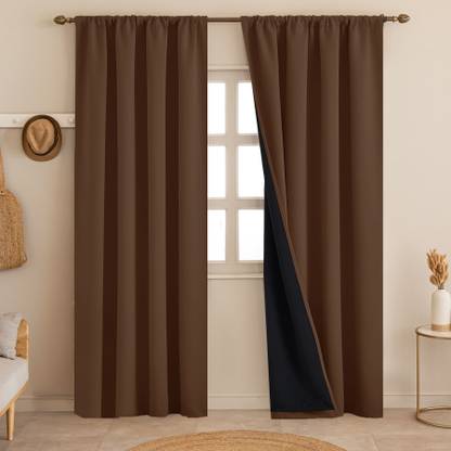 HOMEMONDE 152.4 cm (5 ft) Polyester Blackout Window Curtain (Pack Of 2)