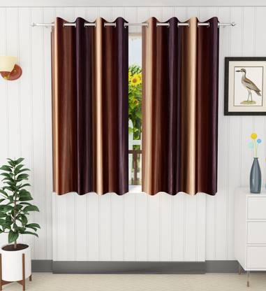 Flipkart SmartBuy 152.4 cm (5 ft) Polyester Semi Transparent Window Curtain (Pack Of 2)