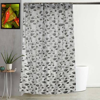 KUBER INDUSTRIES 213 cm (7 ft) PVC Semi Transparent Shower Curtain Single Curtain