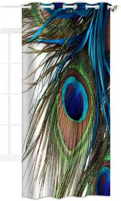 Vf e curtains 274 cm (9 ft) Long Door Polyester Room Darkening Curtain Single Curtain