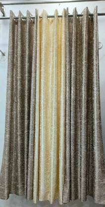 parde waale 210 cm (7 ft) Polyester Room Darkening Door Curtain (Pack Of 3)
