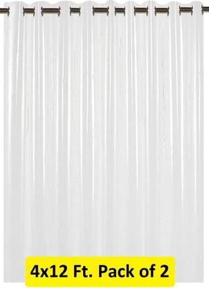 Abhsant 360 cm (12 ft) PVC Transparent Long Door Curtain (Pack Of 2)