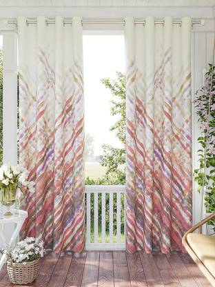 V21 DECOD 214 cm (7 ft) Polyester Room Darkening Door Curtain (Pack Of 2)