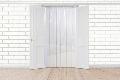 The Furnishing Tree 305 cm (10 ft) Long Door PVC Transparent Curtain Single Curtain