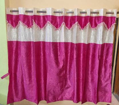 BRISHTI CREATION 152 cm (5 ft) Polyester Semi Transparent Window Curtain (Pack Of 2)