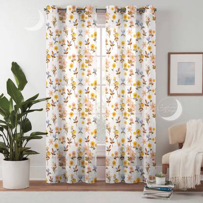 Lunar Days 274.32 cm (9 ft) Polyester Semi Transparent Long Door Curtain (Pack Of 2)