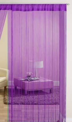 Handloomwala 213 cm (7 ft) Door Polyester Transparent Curtain Single Curtain