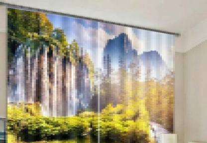 V21 DECOD 214 cm (7 ft) Polyester Room Darkening Door Curtain (Pack Of 2)
