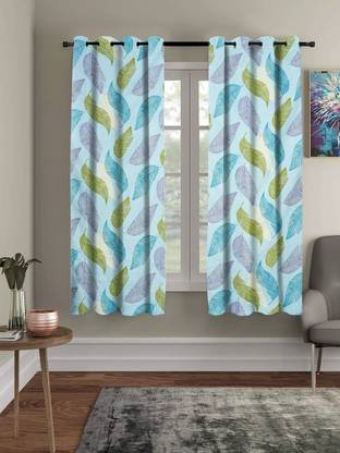 Flipkart SmartBuy 152 cm (5 ft) Window Polycotton Room Darkening Curtain (Pack Of 2)