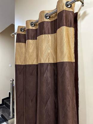 LT TEXTILE HUB 215 cm (7 ft) Door Polyester Room Darkening Curtain Single Curtain