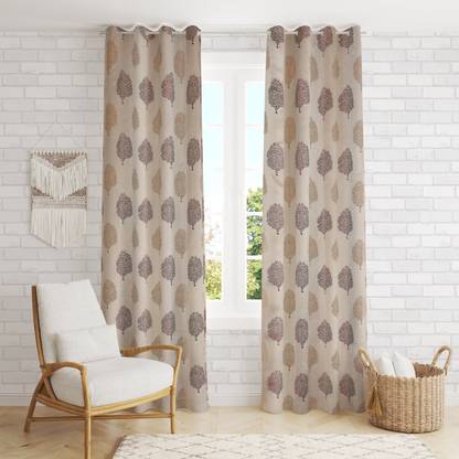Fresh from Loom 153 cm (5 ft) Window Polyester Room Darkening Curtain (Pack Of 2)