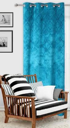 Flipkart SmartBuy 213 cm (7 ft) Velvet Semi Transparent Door Curtain Single Curtain
