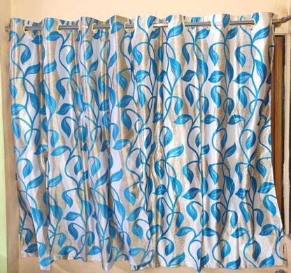 BRISHTI CREATION 152 cm (5 ft) Polyester Semi Transparent Window Curtain (Pack Of 2)