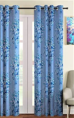 Fashion String 213 cm (7 ft) Polyester Semi Transparent Door Curtain Single Curtain