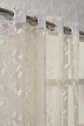 Arick Home 213 cm (7 ft) Net Semi Transparent Door Curtain (Pack Of 2)