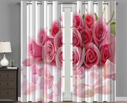 Khushi 274 cm (9 ft) Polyester Room Darkening Long Door Curtain (Pack Of 2)