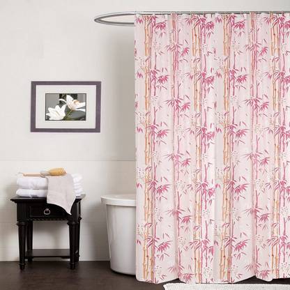 CASA FURNISHING 274 cm (9 ft) Shower PVC Curtain Single Curtain