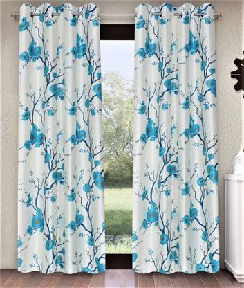 Fashion String 213 cm (7 ft) Polyester Semi Transparent Door Curtain (Pack Of 2)