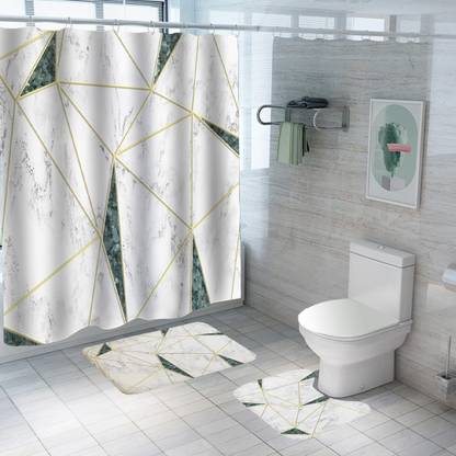 UMAI 180 cm (6 ft) Polyester Blackout Shower Curtain Single Curtain