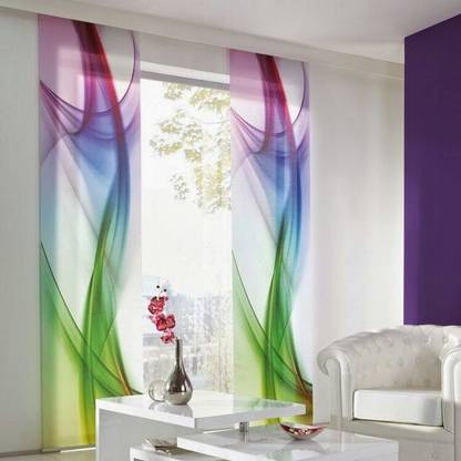 Ad Tex 154 cm (5 ft) Polyester Room Darkening Window Curtain (Pack Of 2)