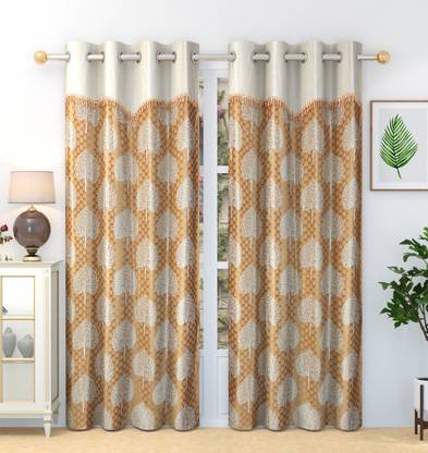 Flipkart SmartBuy 213 cm (7 ft) Polyester Room Darkening Door Curtain (Pack Of 2)