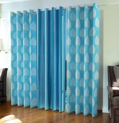 Home Tex 152 cm (5 ft) Polyester Room Darkening Window Curtain (Pack Of 3)