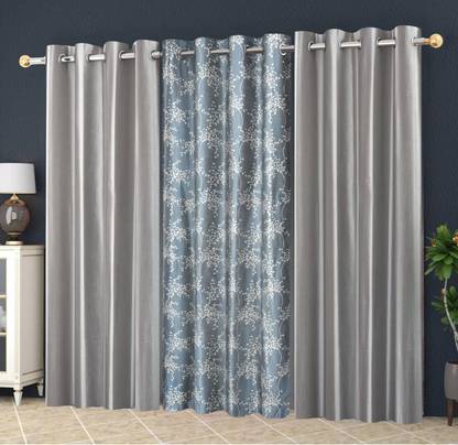 goycors 213 cm (7 ft) Polyester Semi Transparent Door Curtain (Pack Of 3)