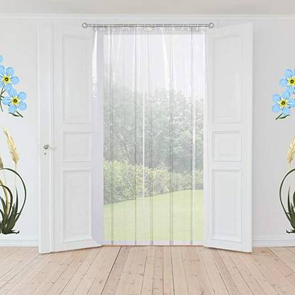 urban gallery 213.36 cm (7 ft) Door PVC Transparent Curtain Single Curtain