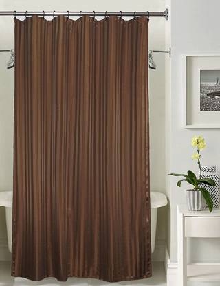 CASA FURNISHING 213 cm (7 ft) PVC Semi Transparent Shower Curtain Single Curtain