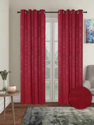 Cortina 270 cm (9 ft) Polyester Blackout Long Door Curtain (Pack Of 2)