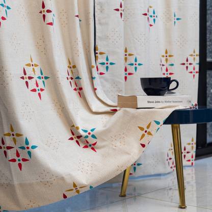 Urban Space 243 cm (8 ft) Cotton Room Darkening Long Door Curtain (Pack Of 2)