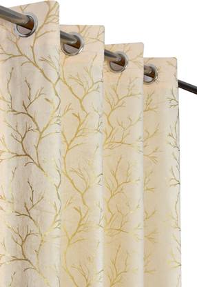 Galaxy Drape 213 cm (7 ft) Velvet Room Darkening Door Curtain (Pack Of 2)