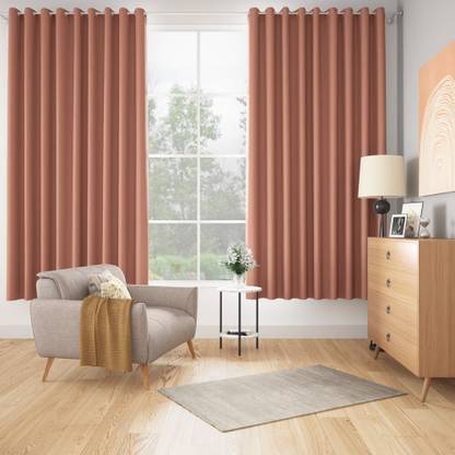 Wakefit 213.36 cm (7 ft) Polyester Blackout Door Curtain (Pack Of 2)
