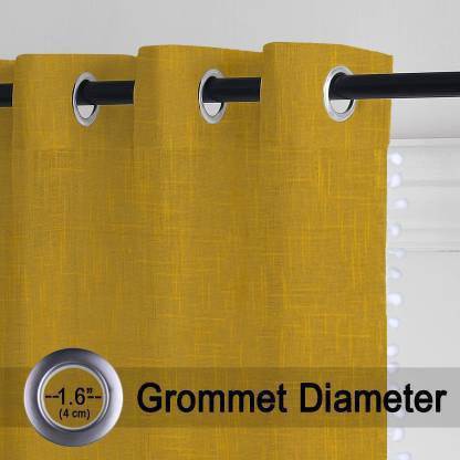 HOMEMONDE 243 cm (8 ft) Shower Cotton Transparent Curtain (Pack Of 2)