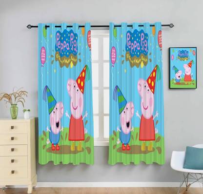 Newturn 155 cm (5 ft) पॉलिएस्टर खिड़की पर्दा (2  का पैक)