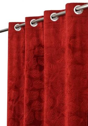 Flipkart SmartBuy 274 cm (9 ft) Long Door Velvet Room Darkening Curtain Single Curtain