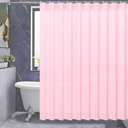 RYKA S 213.36 cm (7 ft) Shower PVC Semi Transparent Curtain Single Curtain