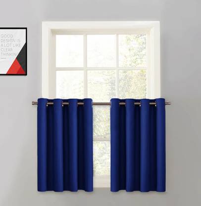 JUPON 91.44 cm (3 ft) Window Silk Semi Transparent Curtain Single Curtain