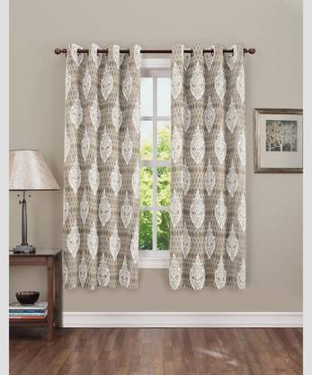 CARLTON LONDON 152 cm (5 ft) Polyester Room Darkening Window Curtain (Pack Of 2)