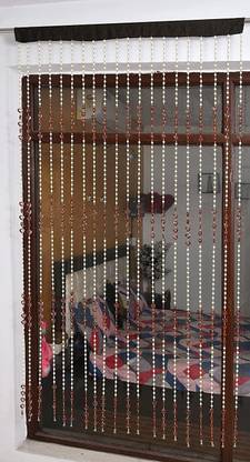 ARVI Deco 214 cm (7 ft) Blends Transparent Door Curtain Single Curtain