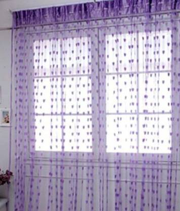 New Royal 213 cm (7 ft) Net Transparent Door Curtain (Pack Of 2)