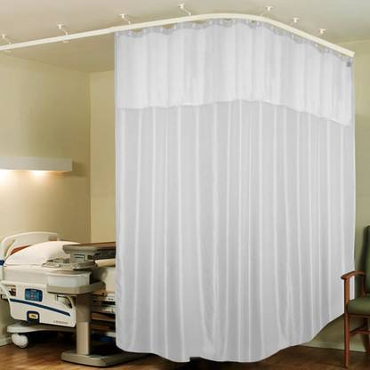 Lushomes 213 cm (7 ft) Polyester Semi Transparent Shower Curtain Single Curtain