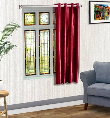 Flipkart SmartBuy 153 cm (5 ft) Polycotton Semi Transparent Window Curtain Single Curtain