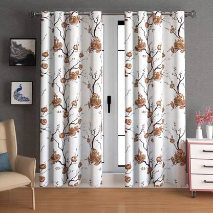 Lunar Days 213 cm (7 ft) Polyester Room Darkening Door Curtain (Pack Of 2)