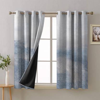 SPACES DRAPE STORY 152 cm (5 ft) Polyester Blackout Window Curtain (Pack Of 2)