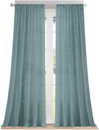 Cortina 270 cm (9 ft) Polyester Semi Transparent Long Door Curtain (Pack Of 2)