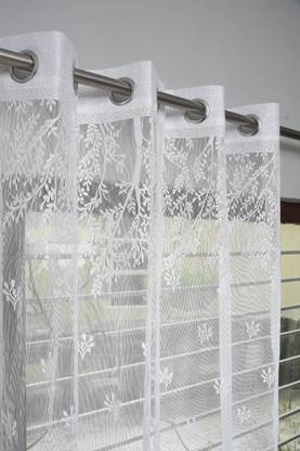 RAJALWAL 213 cm (7 ft) Door Net Transparent Curtain (Pack Of 2)